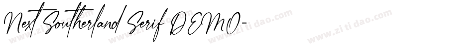 Next Southerland Serif DEMO字体转换